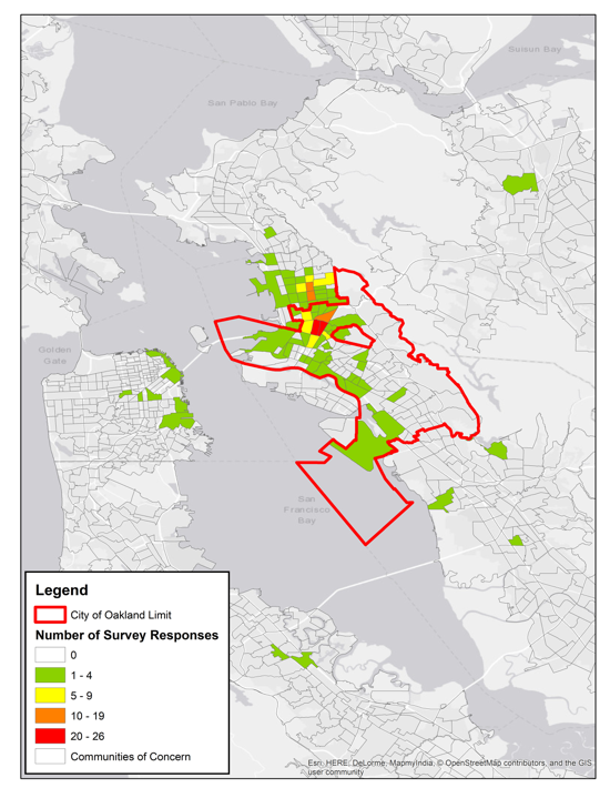 Figure 1 Spatial Distribution of the Crowdsourcing Survey Responses